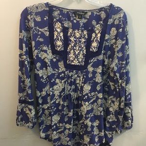 Lucky Brand Peasant Top LS